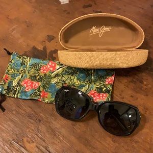 Stylish Maui Jim sunglasses and case